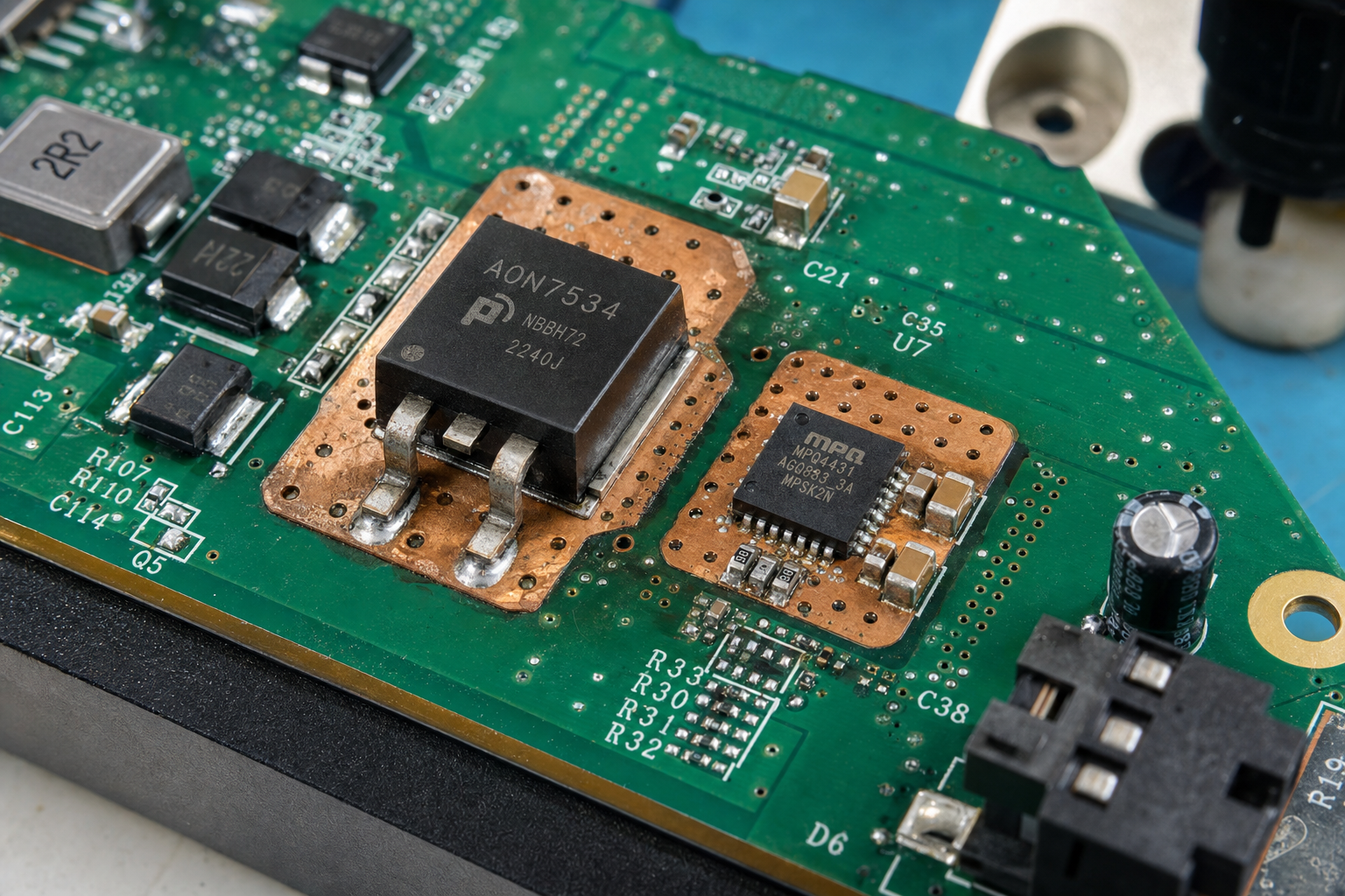 Hoe ontwerp je een PCB design met optimale thermische afvoer (heat sinking, thermal vias en koperoppervlakken) om oververhitting van componenten te voorkomen?