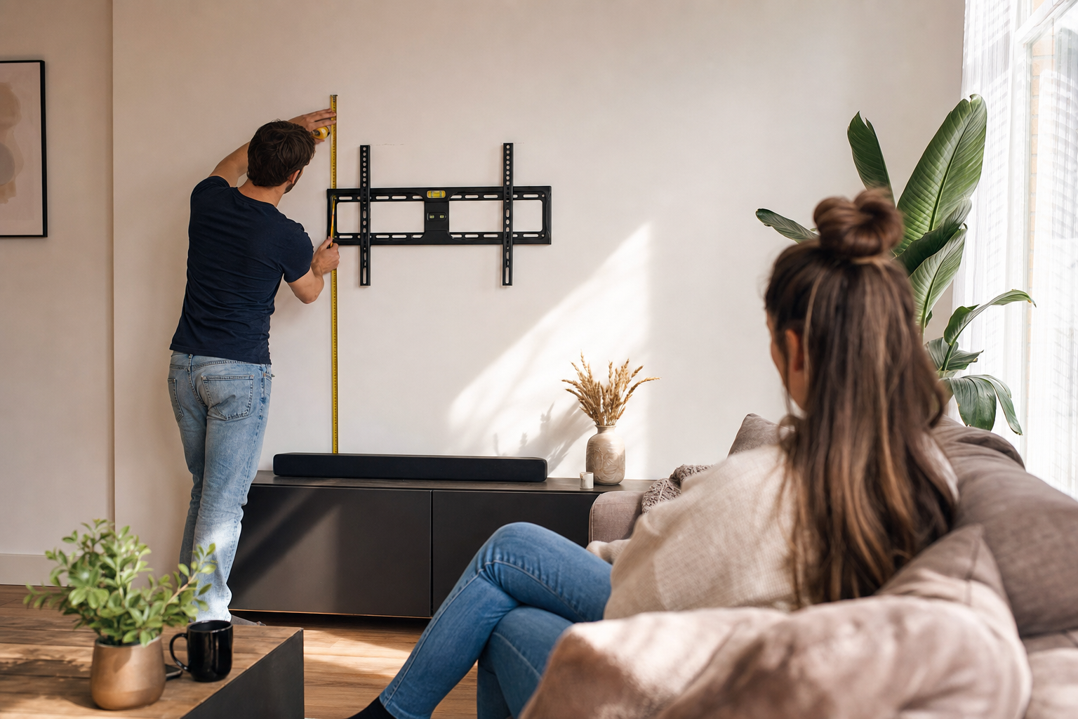 Hoe hoog hang je een 32 inch tv met een tv beugel voor de beste kijkhoek en minder nekklachten?