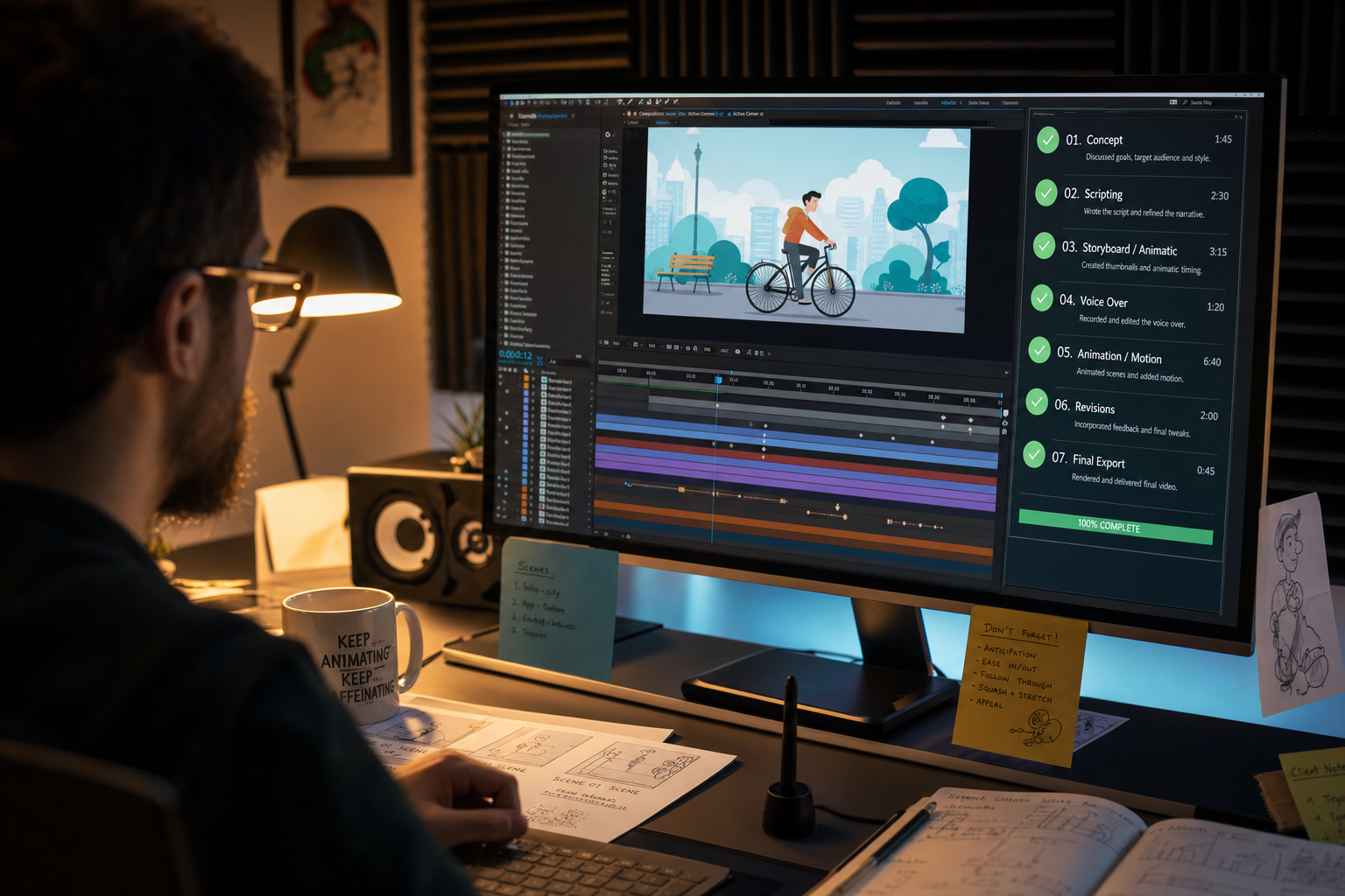 Stappen animatieproductie proces